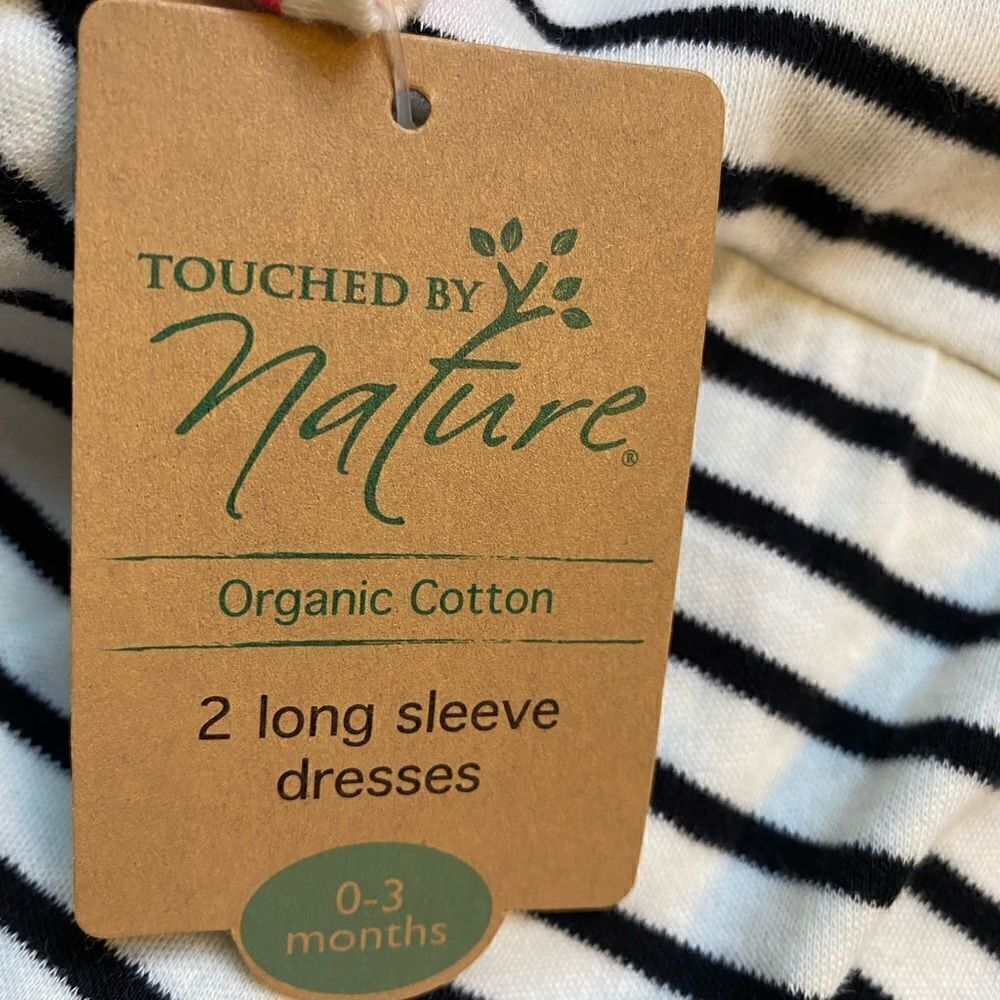 *NWT* 0-3 Month Girls Touched By Nature (2) Long Sleeve Dresses - Picture 3 of 4